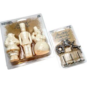 Tim Holtz Idea-Ology Christmas Salvaged Figures & Figure Stands Set NEW